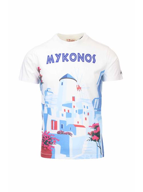 T-shirt Mykonos Postcard Saint Barth MC2 | TShirt | TSHM001MYPO01N